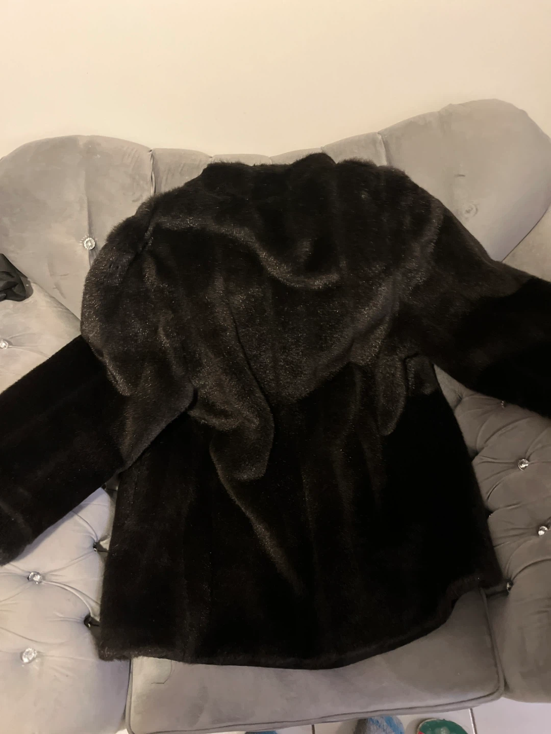 Black Faux Fur Coat - photo 4