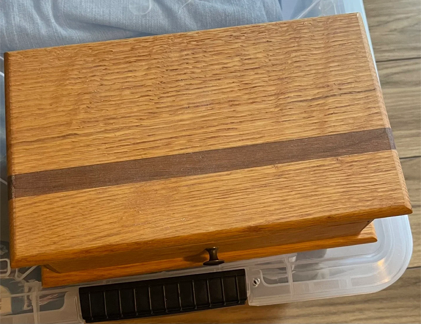Wooden Jewelry Box with Drawer