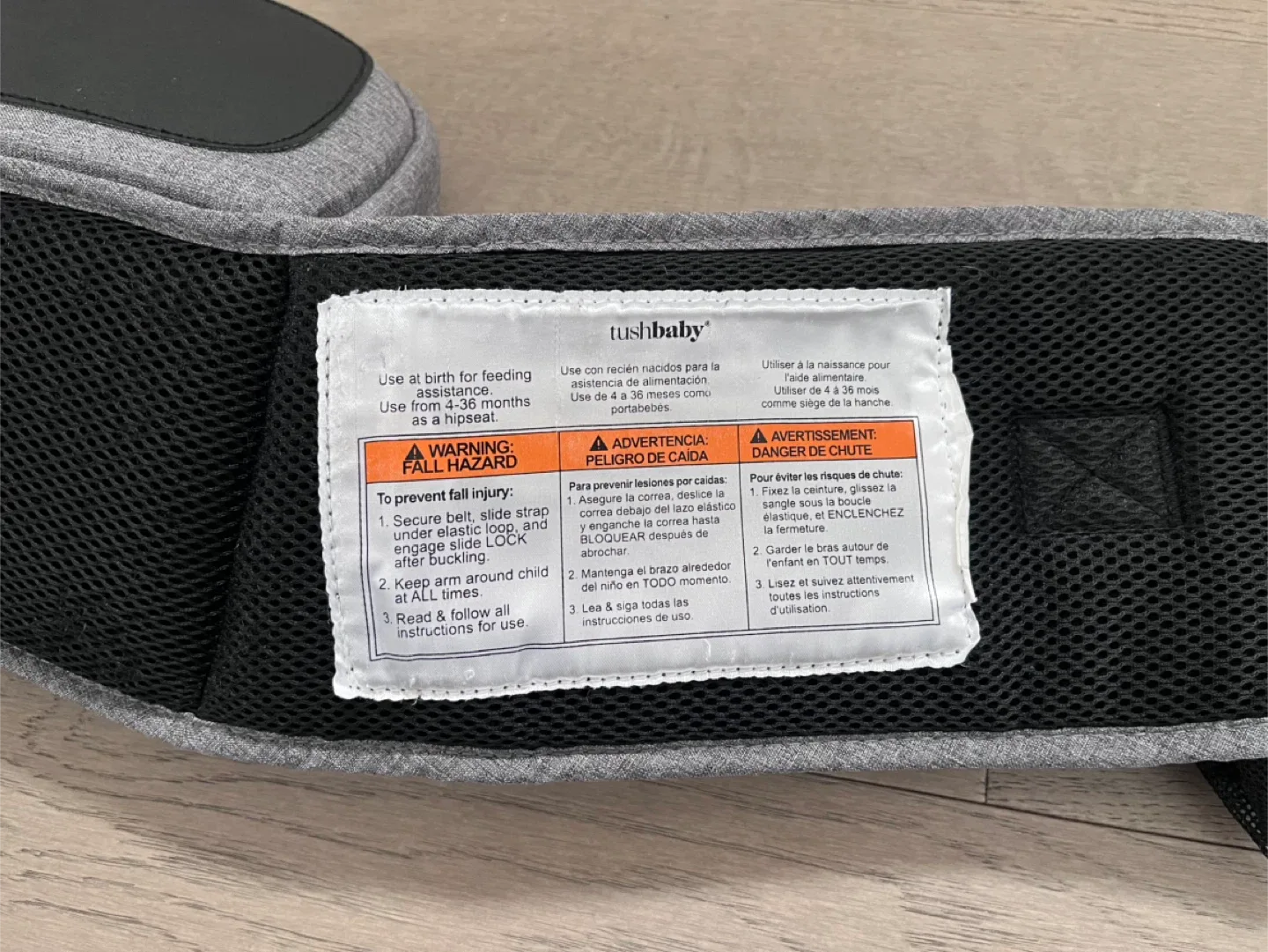 Tushbaby Hip Carrier for Babies & Toddlers: Grey image indicator(4)