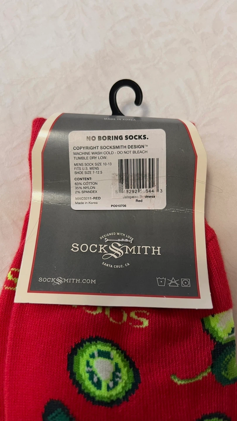 New! Mens Jalapeño Pepper Crew Socks - photo 5