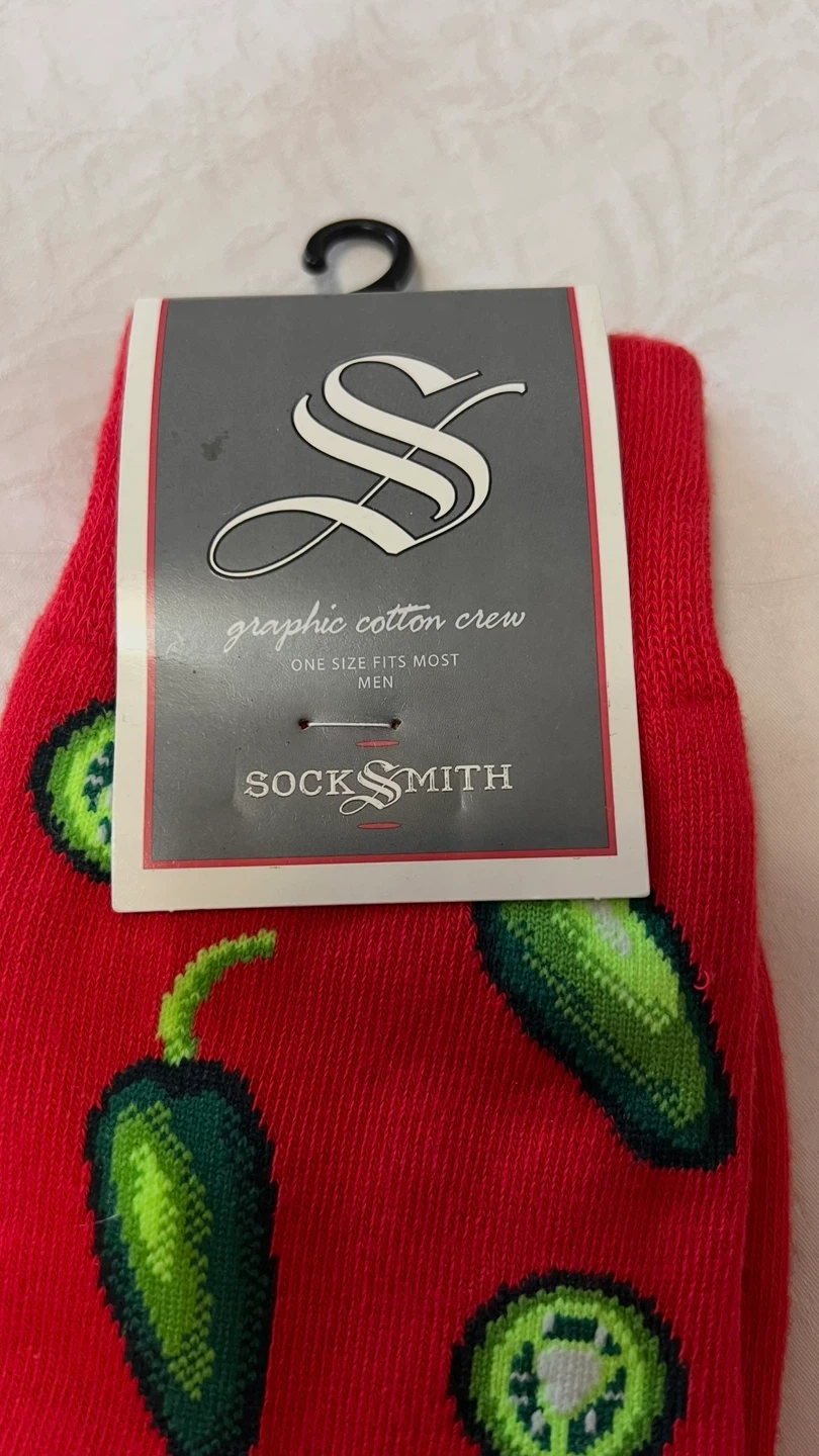 New! Mens Jalapeño Pepper Crew Socks - photo 4