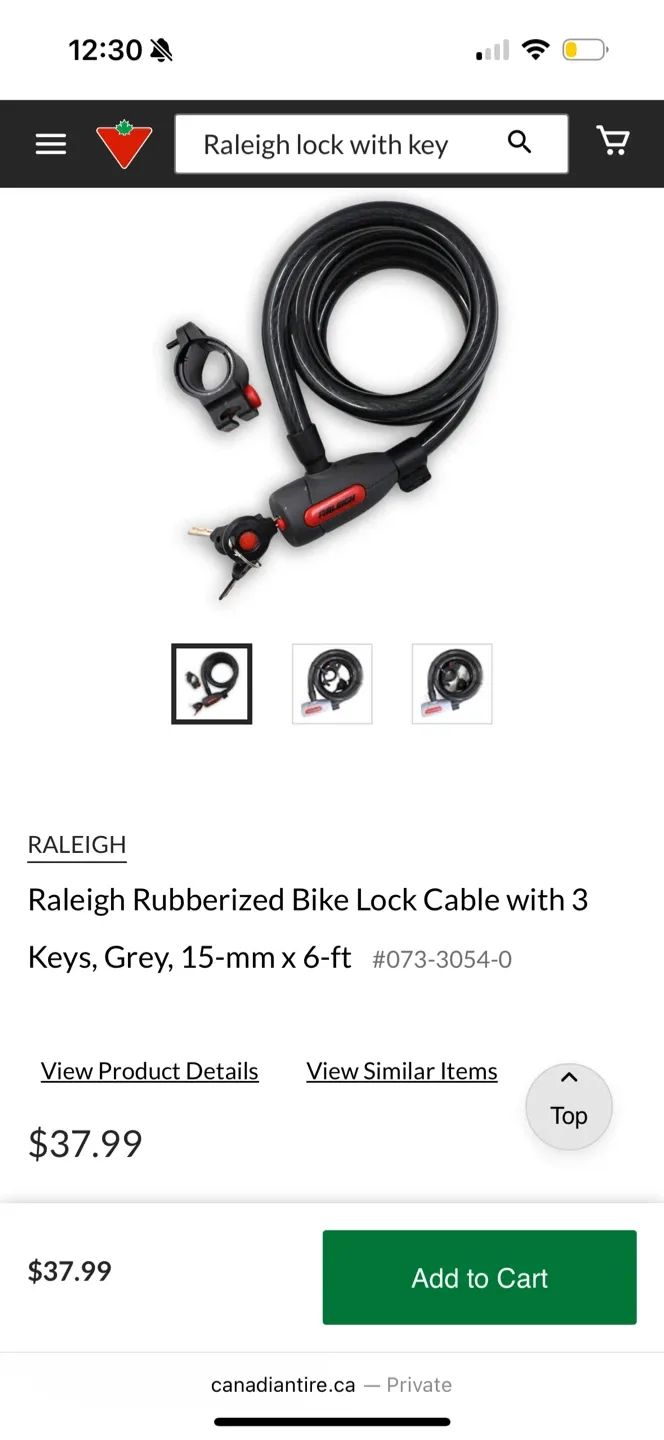 Raleigh Bike Lock with Key image indicator(3)