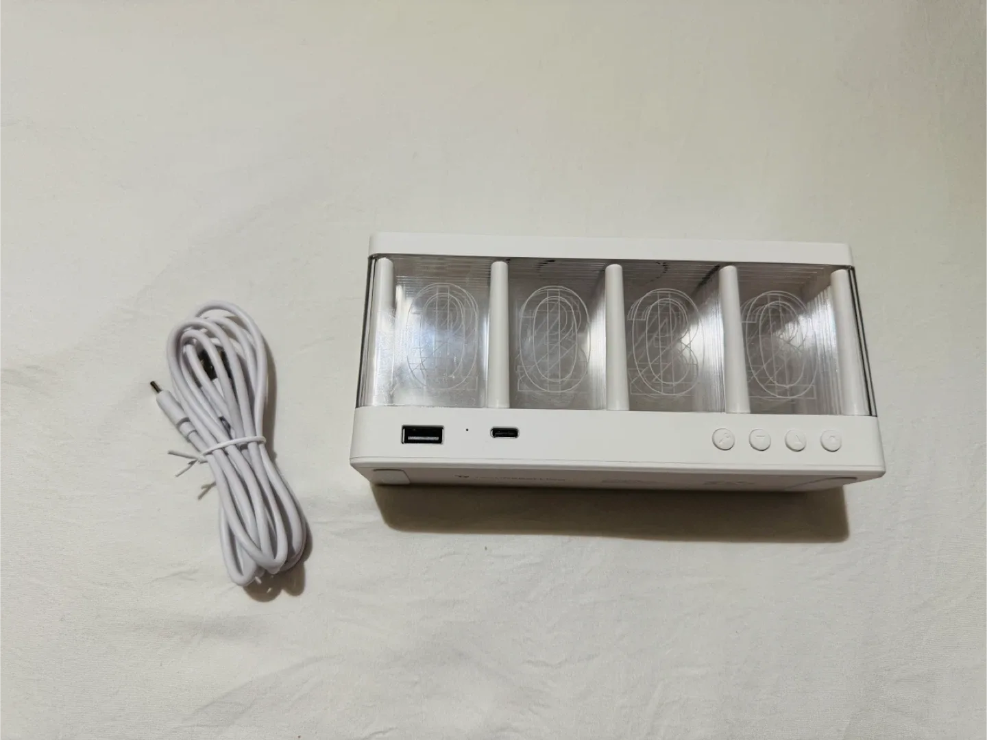 TechRebellion Neon Clock LED Clock & Wireless Charger image indicator(6)