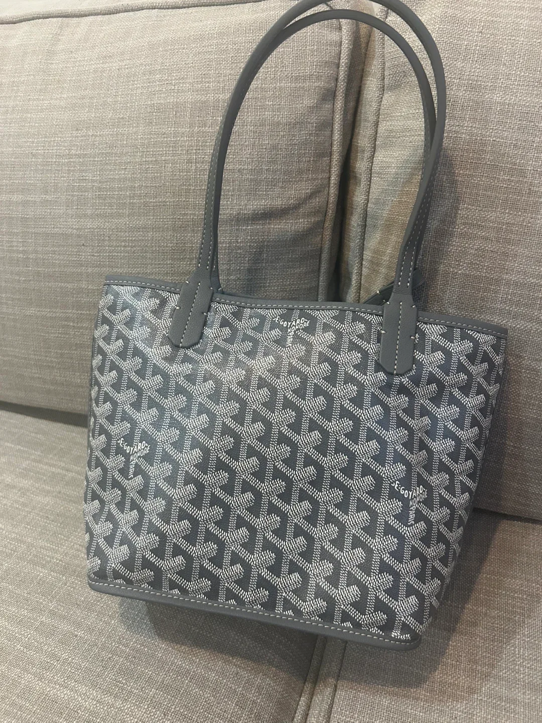 Goyardine Reversible Anjou Mini Gray