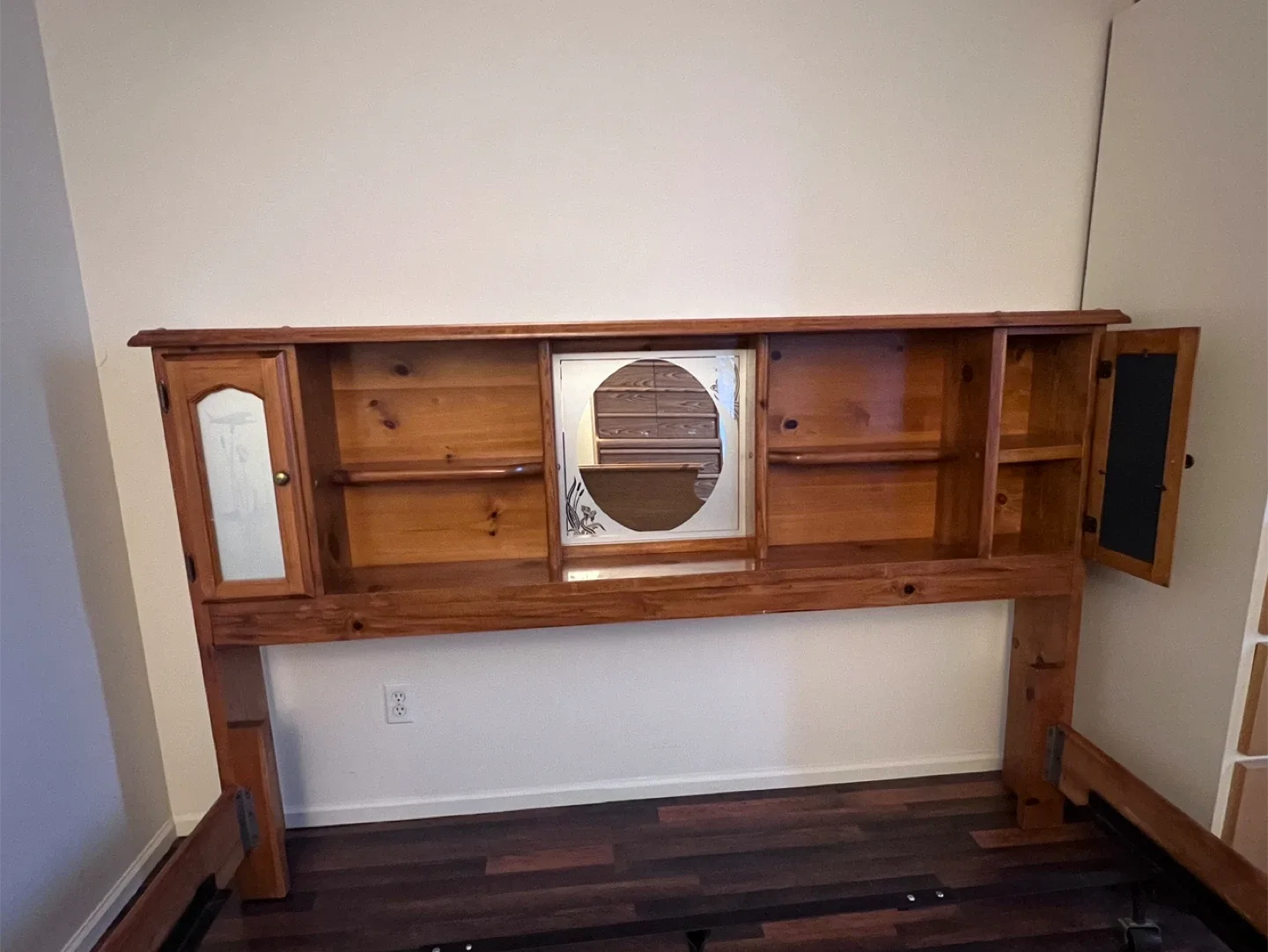 King size pure Oak Wooden Headboard with Bed Frames image indicator(4)