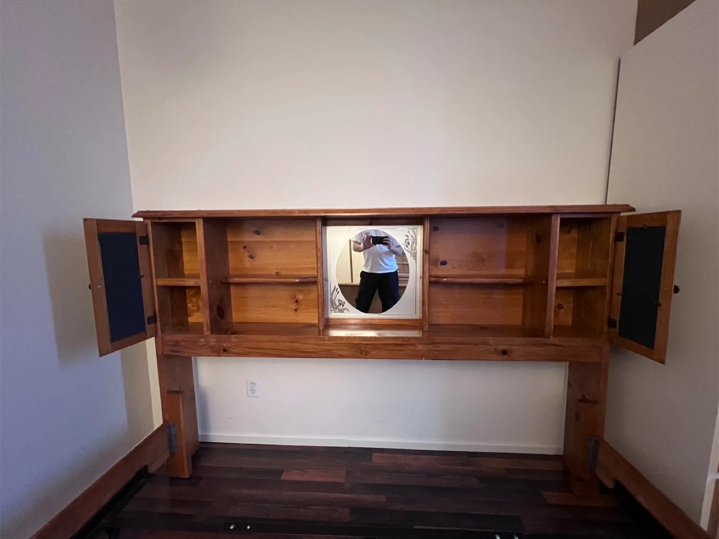 King size pure Oak Wooden Headboard with Bed Frames image indicator(5)