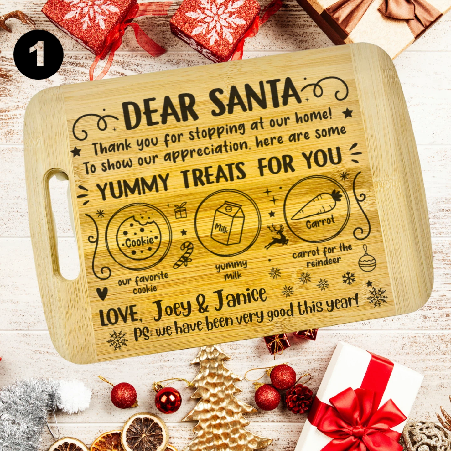 Christmas Santa Treat Board for kids gifts - photo 5