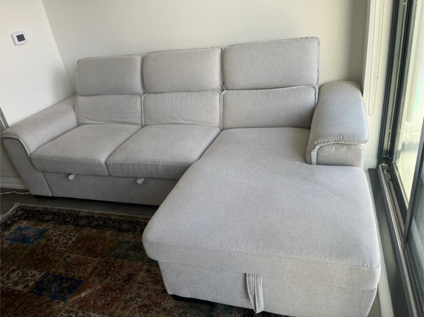 Beige Sectional Sofa with Chaise image indicator(2)