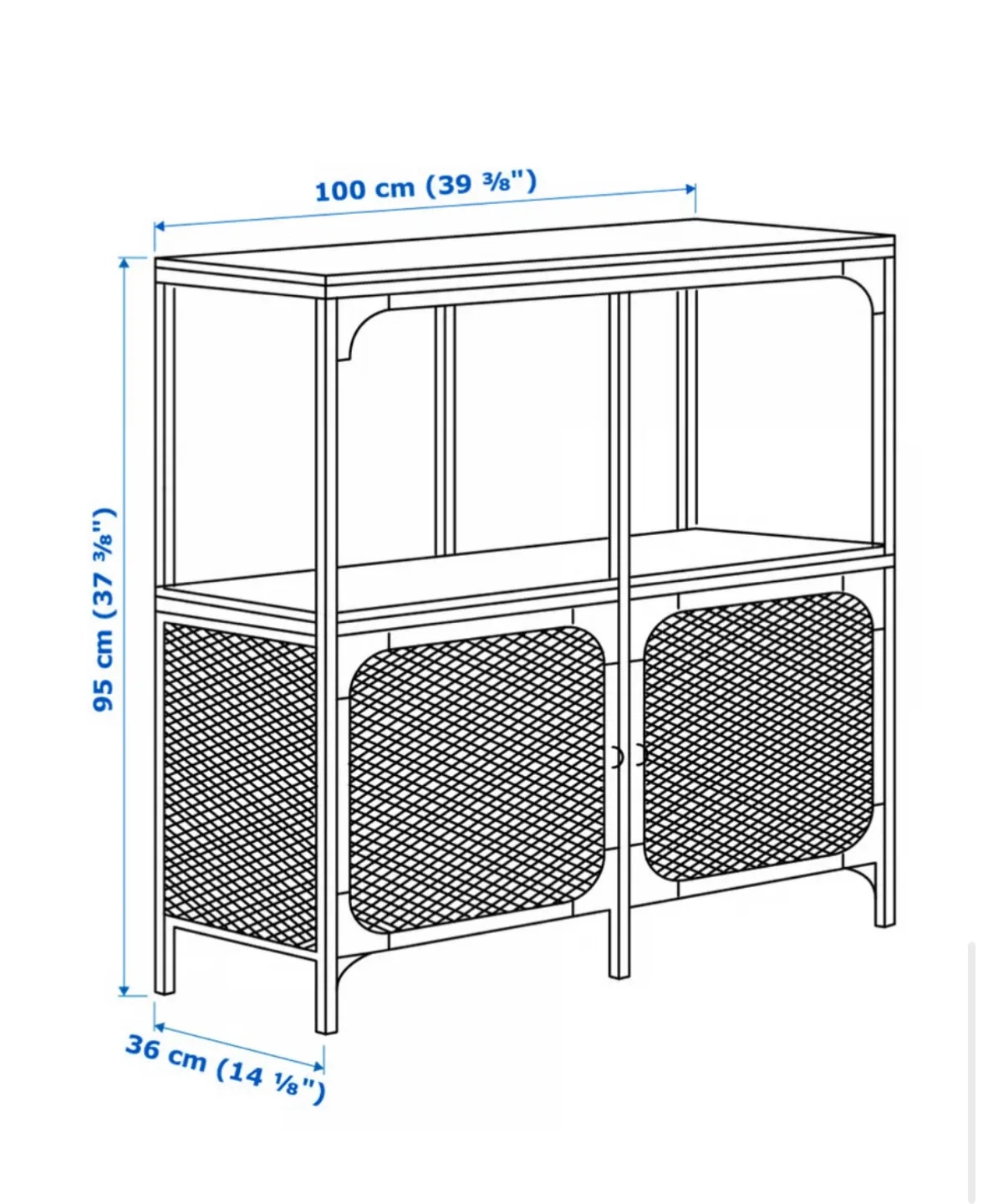 IKEA JONAXEL Shelf Unit with Doors