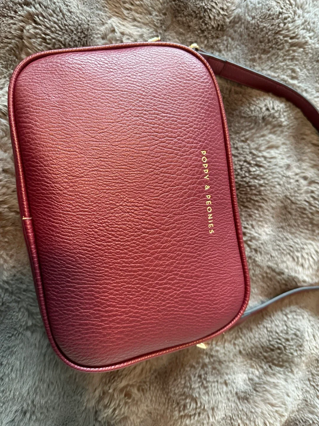 Poppy & Peonies Burgundy Crossbody Bag with Wallet image indicator(2)