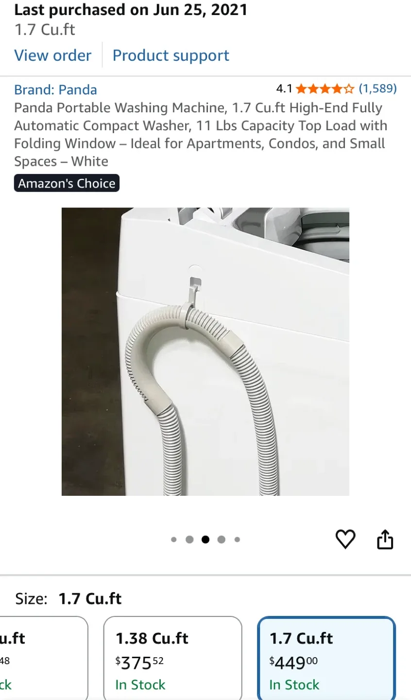 Panda Portable Washing Machine 1.7 Cu.ft image indicator(8)