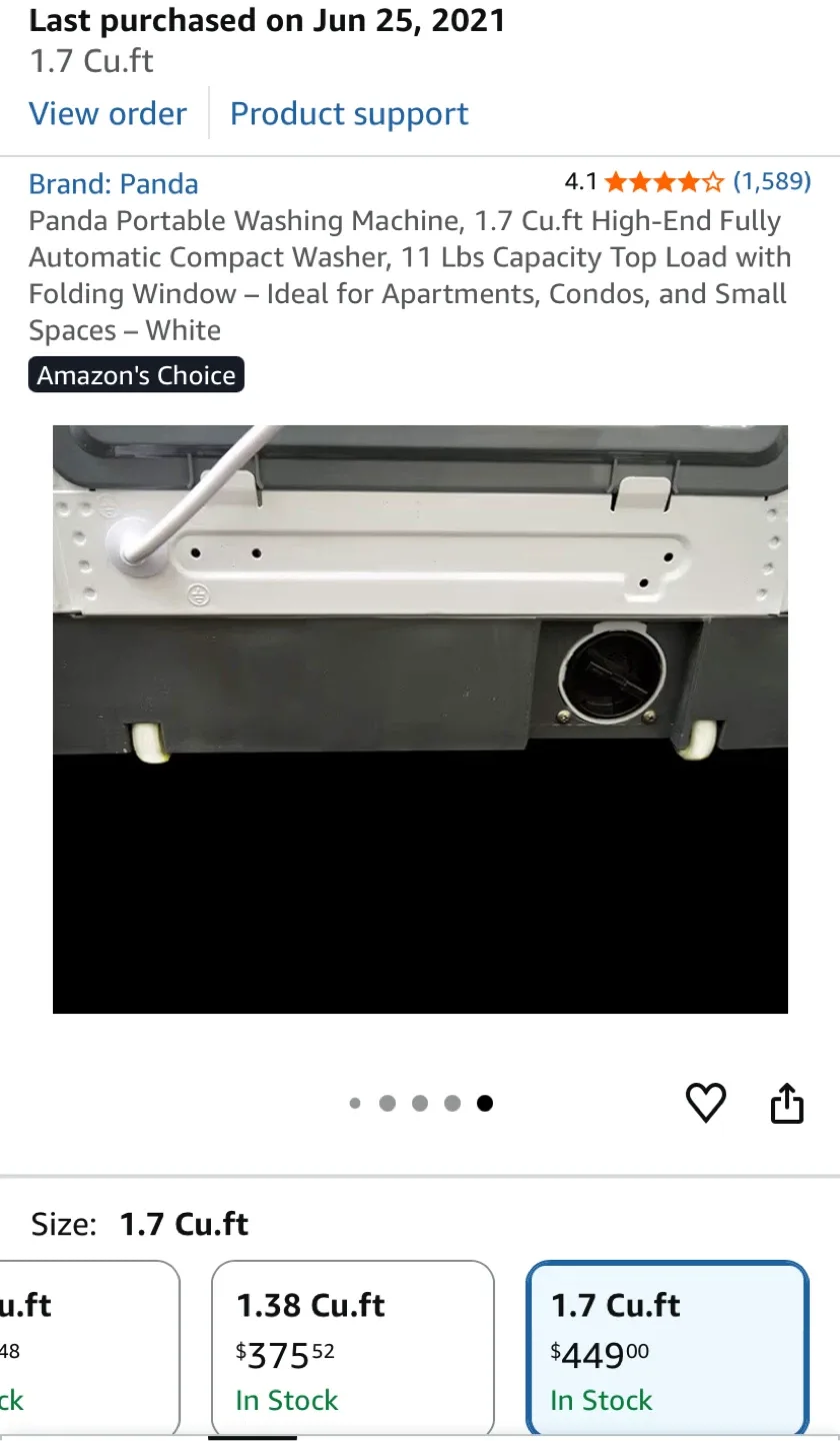 Panda Portable Washing Machine 1.7 Cu.ft image indicator(9)