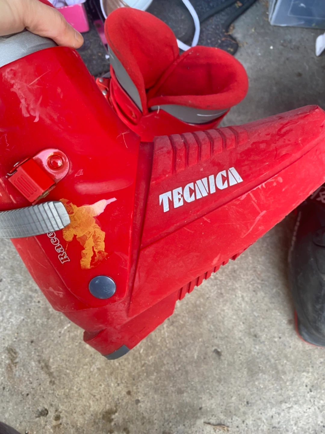Tecnica Race Ski Boots - Red Size 22.5/length is 268mm