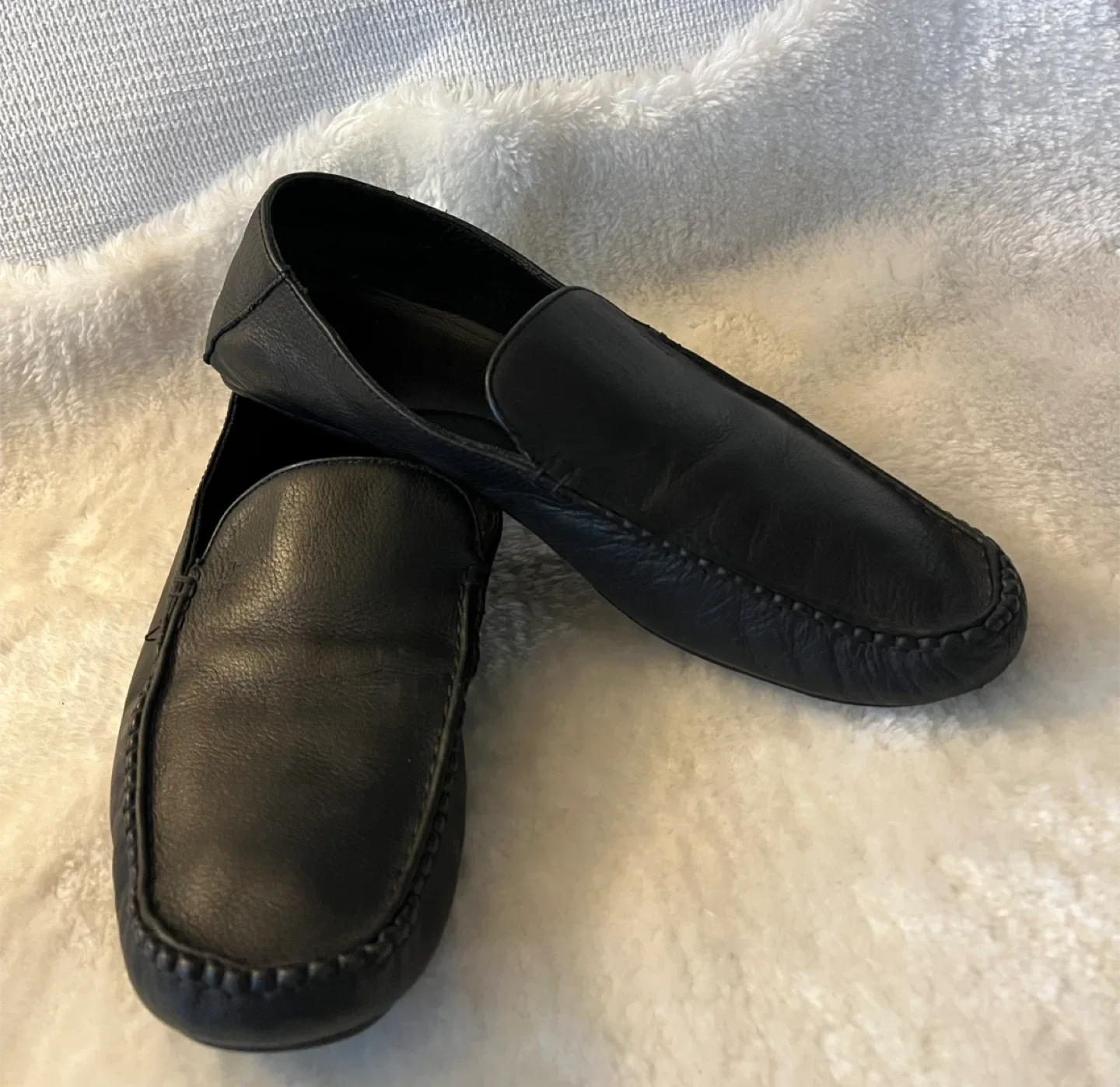 Hugo Boss Black Leather Loafers - Size 10 image indicator(3)