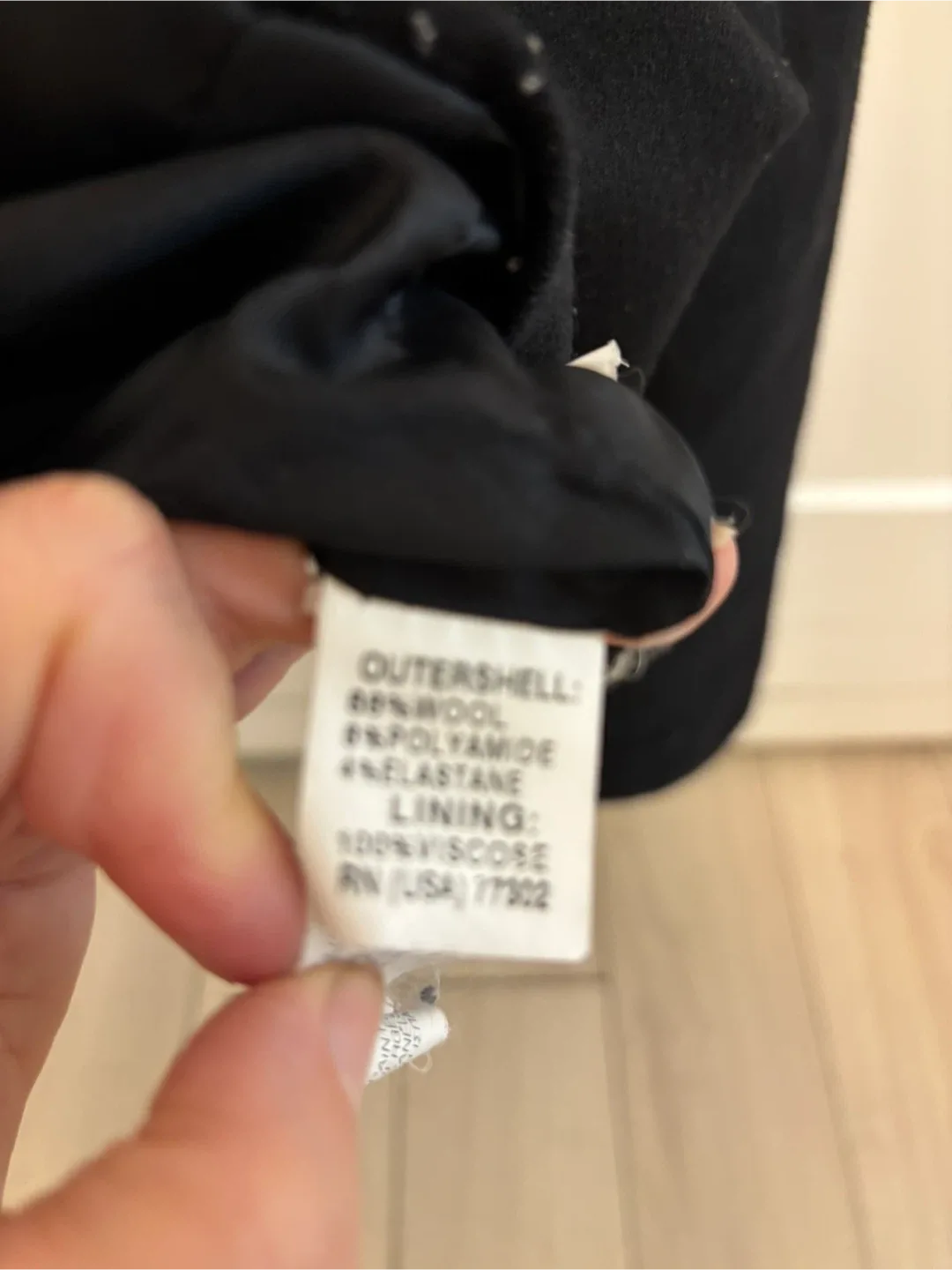 #Cleanout Vintage Zara Woman Black Wool Blend Jacket image indicator(4)