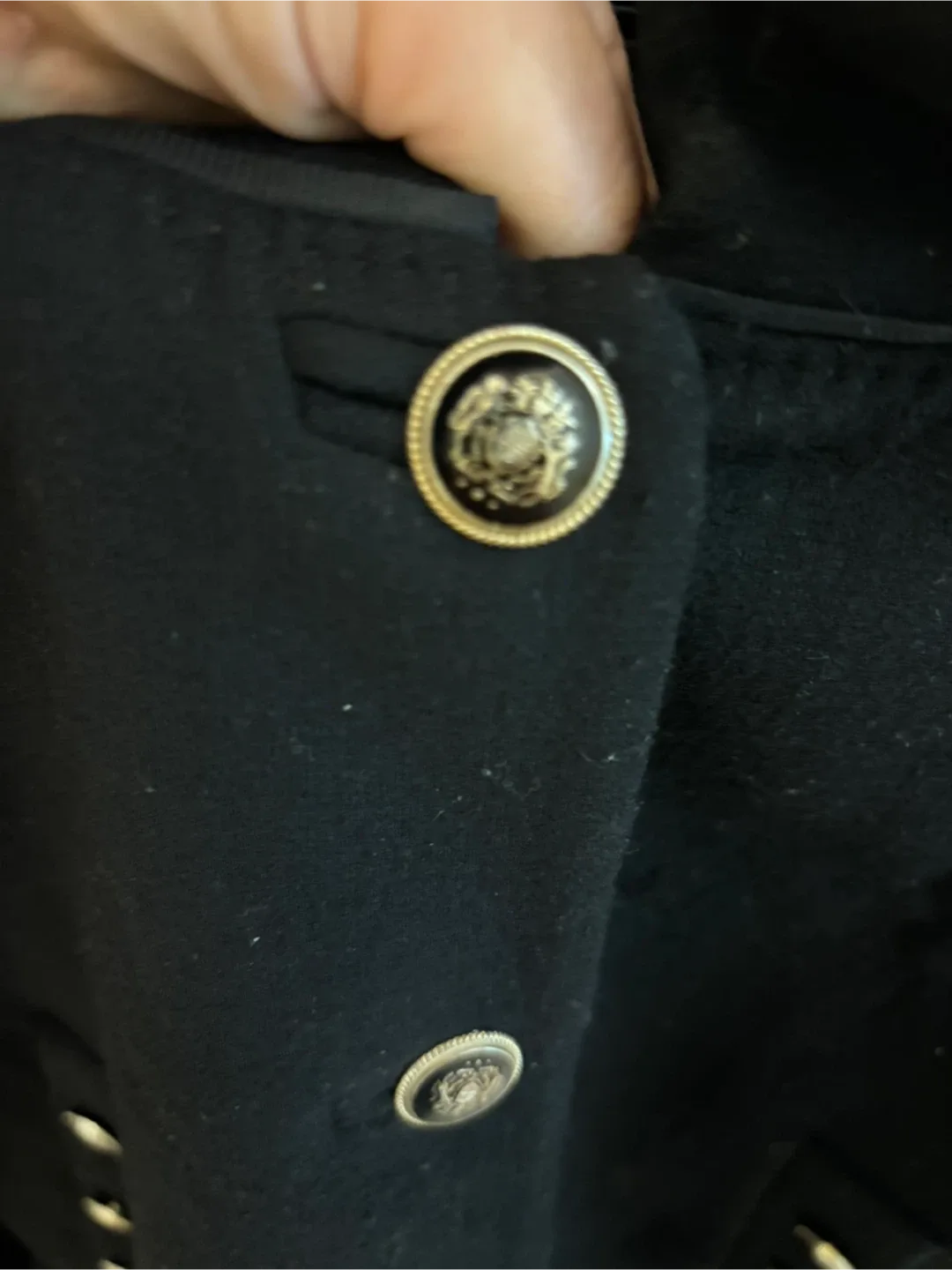 #Cleanout Vintage Zara Woman Black Wool Blend Jacket image indicator(2)