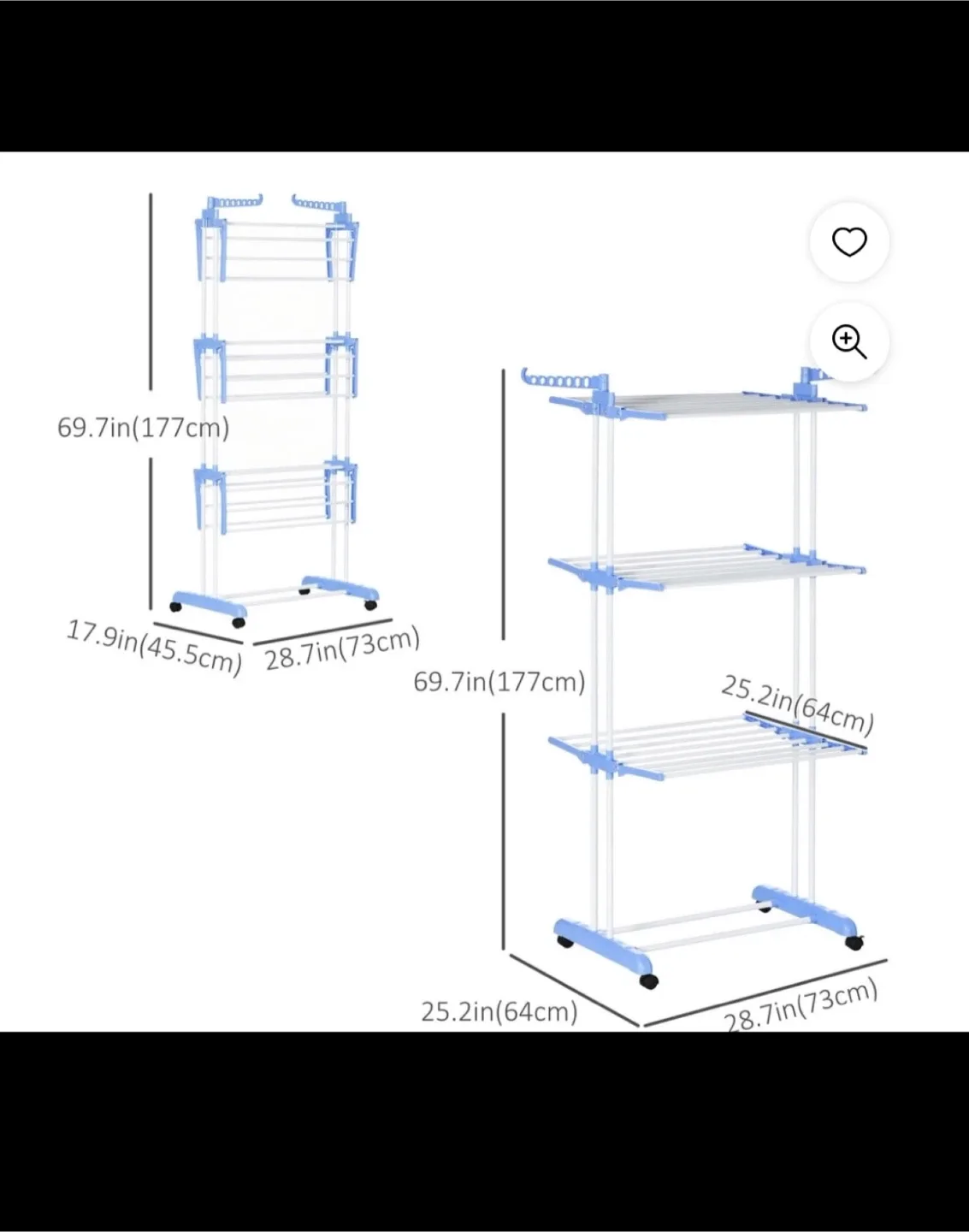 Clothes Drying Rack - Foldable and Adjustable#Cleanout image indicator(2)