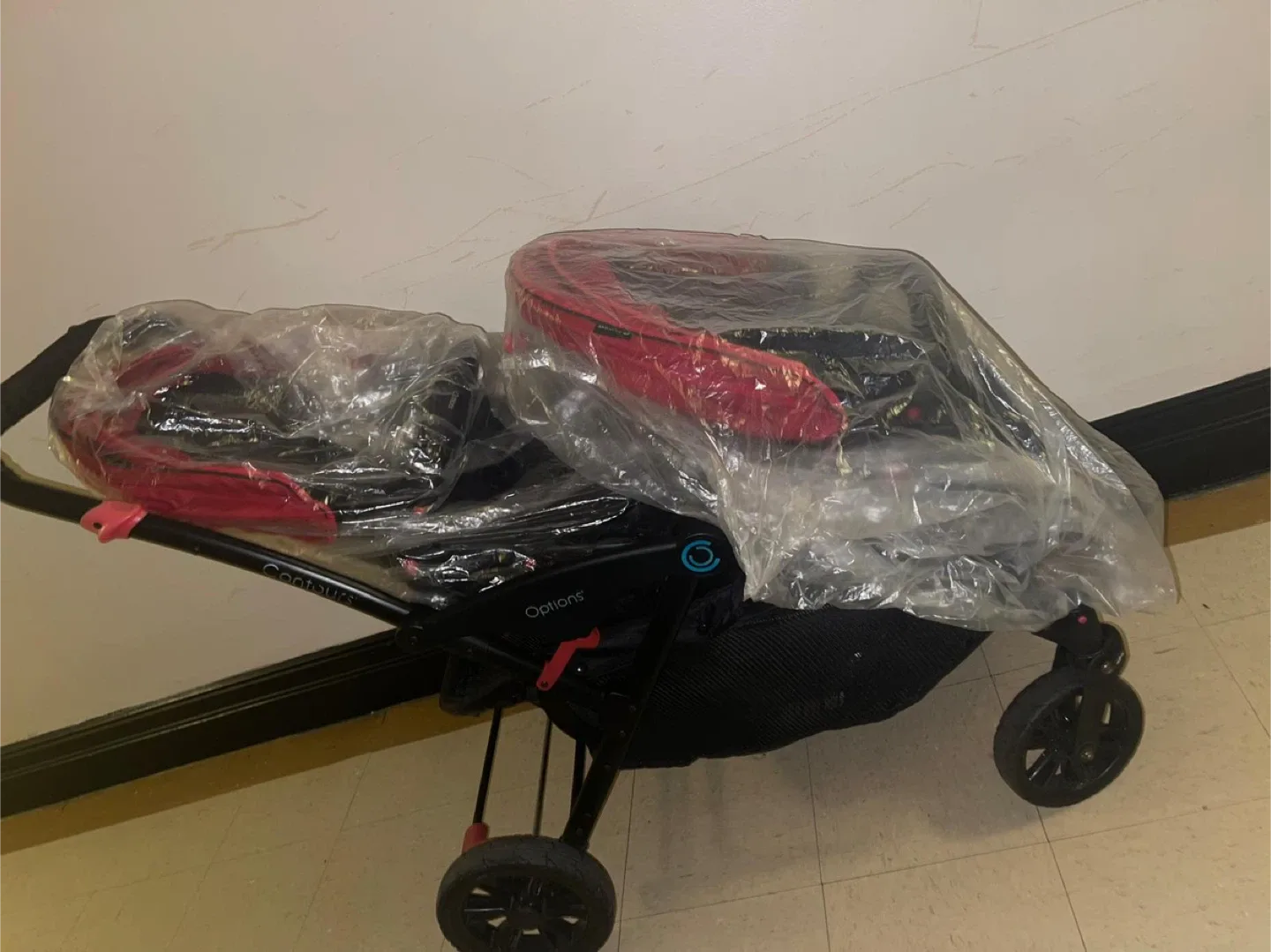 Contours Options Double Stroller - Red & Black image indicator(2)