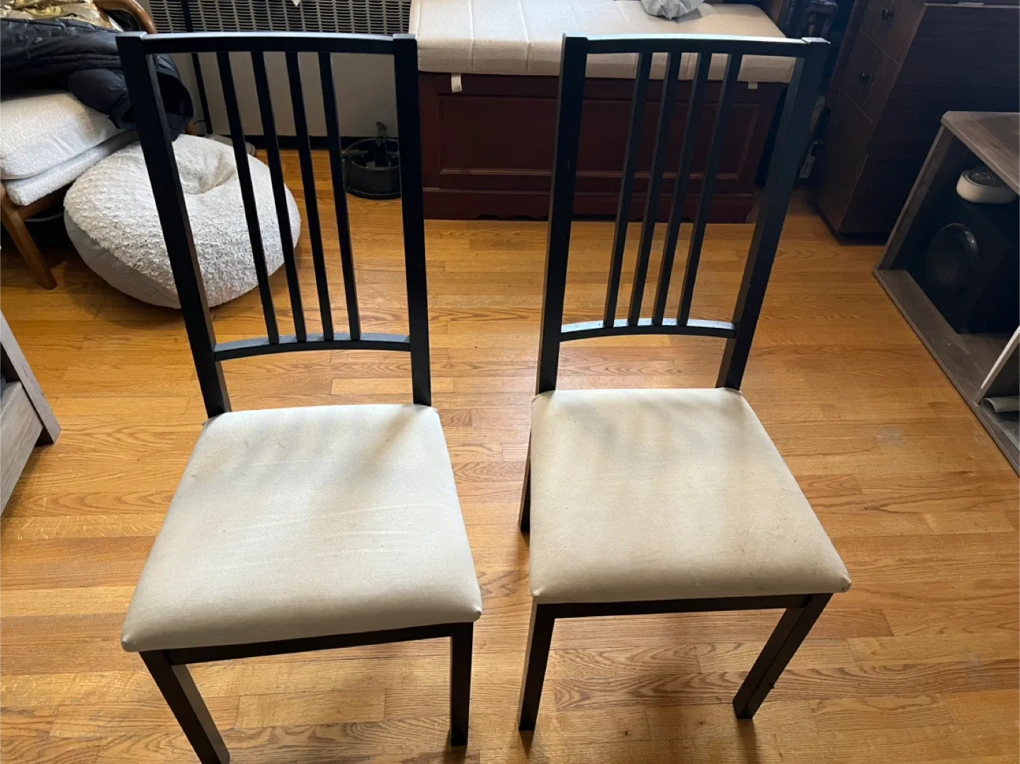 Set of 2 Black Dining Chairs