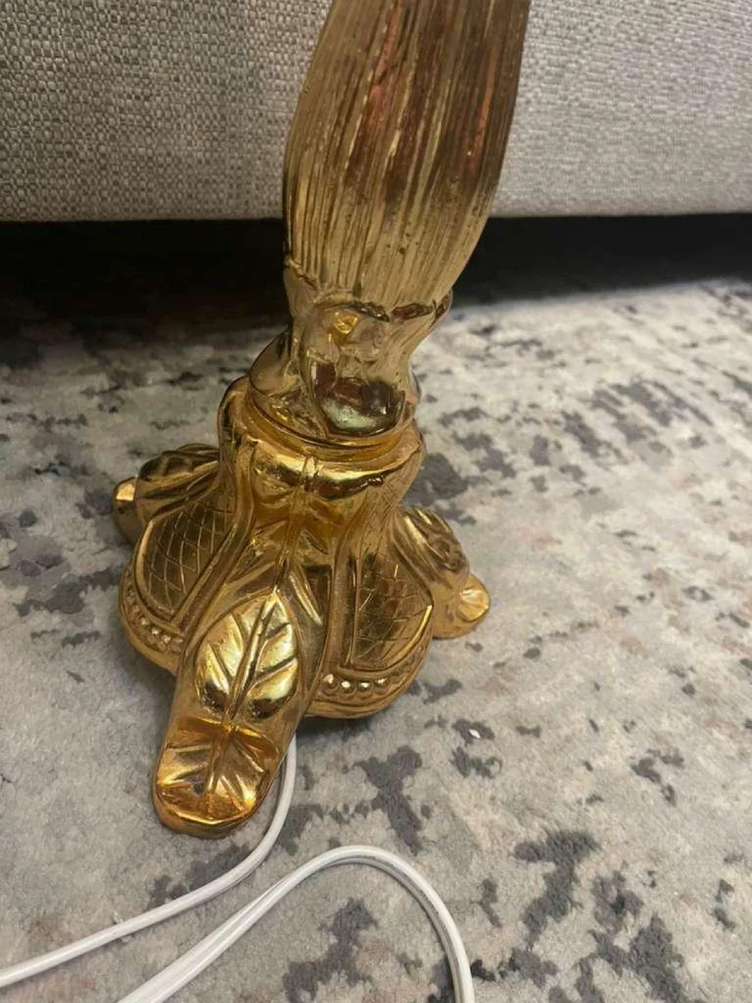 Set of Two Gold Crystal Lamps year 1937 image indicator(4)