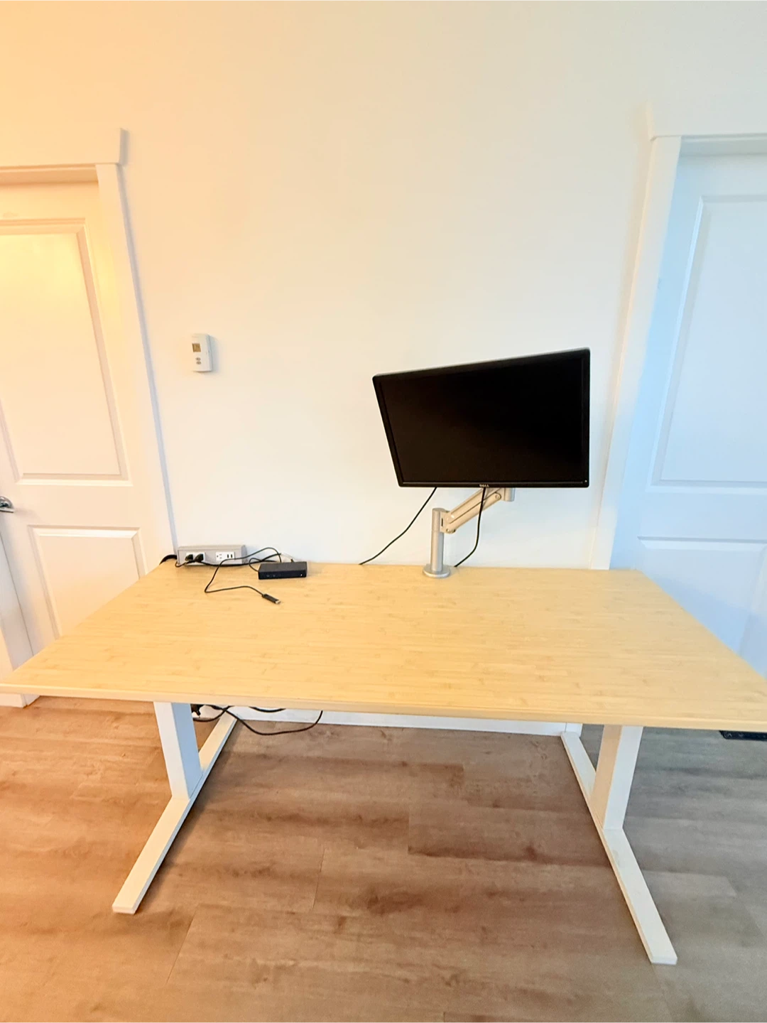 Adjustable Standing Desk - Light Wood