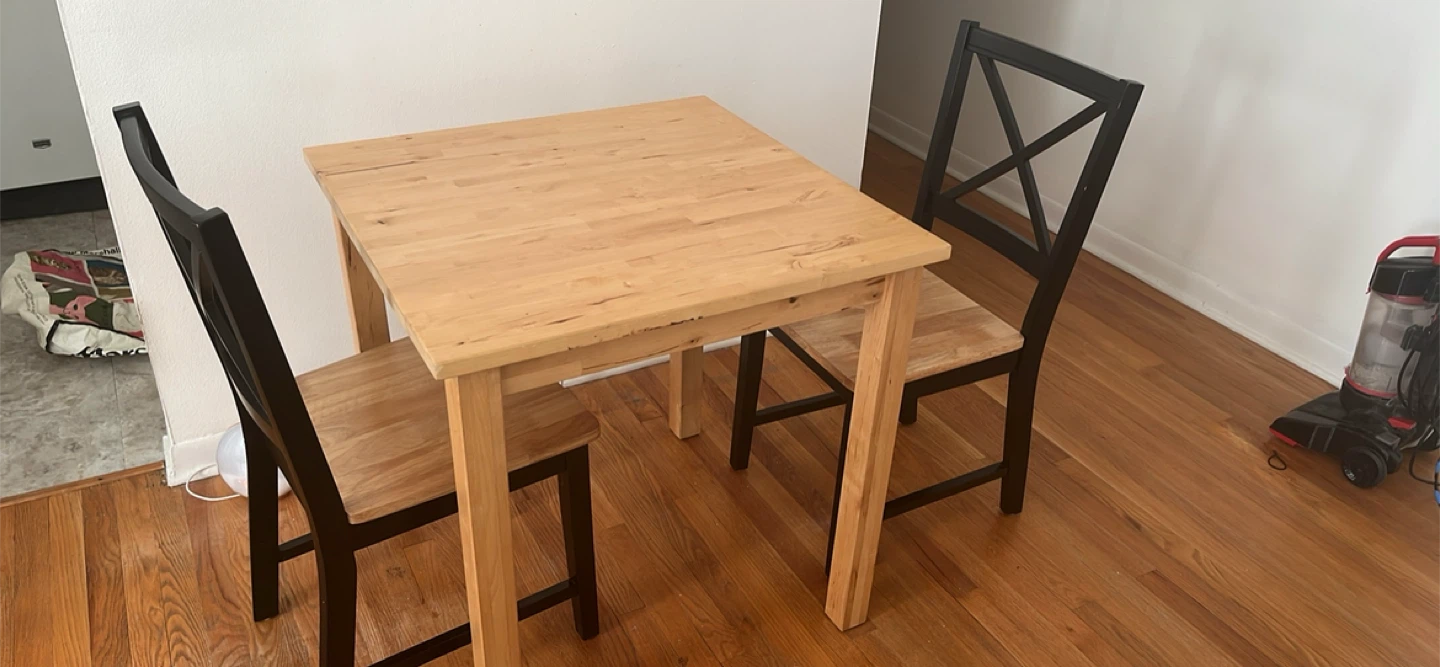 Dining Table and 2 Chairs - photo 2