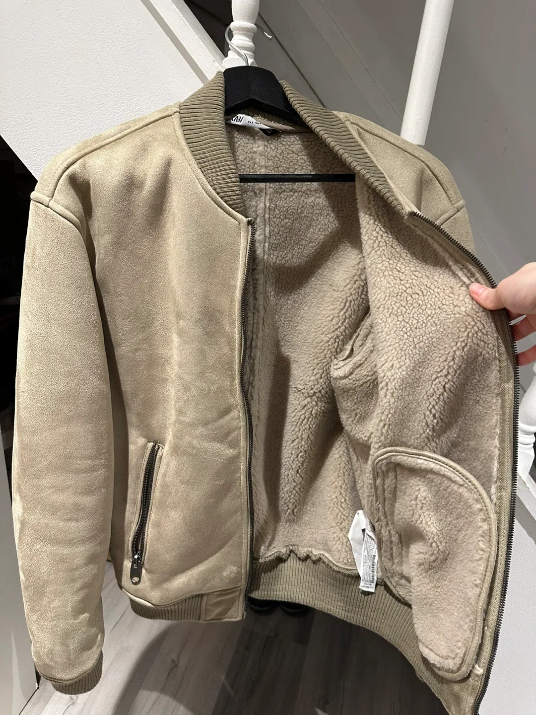 Zara Suede Bomber Jacket - Size S image indicator(2)