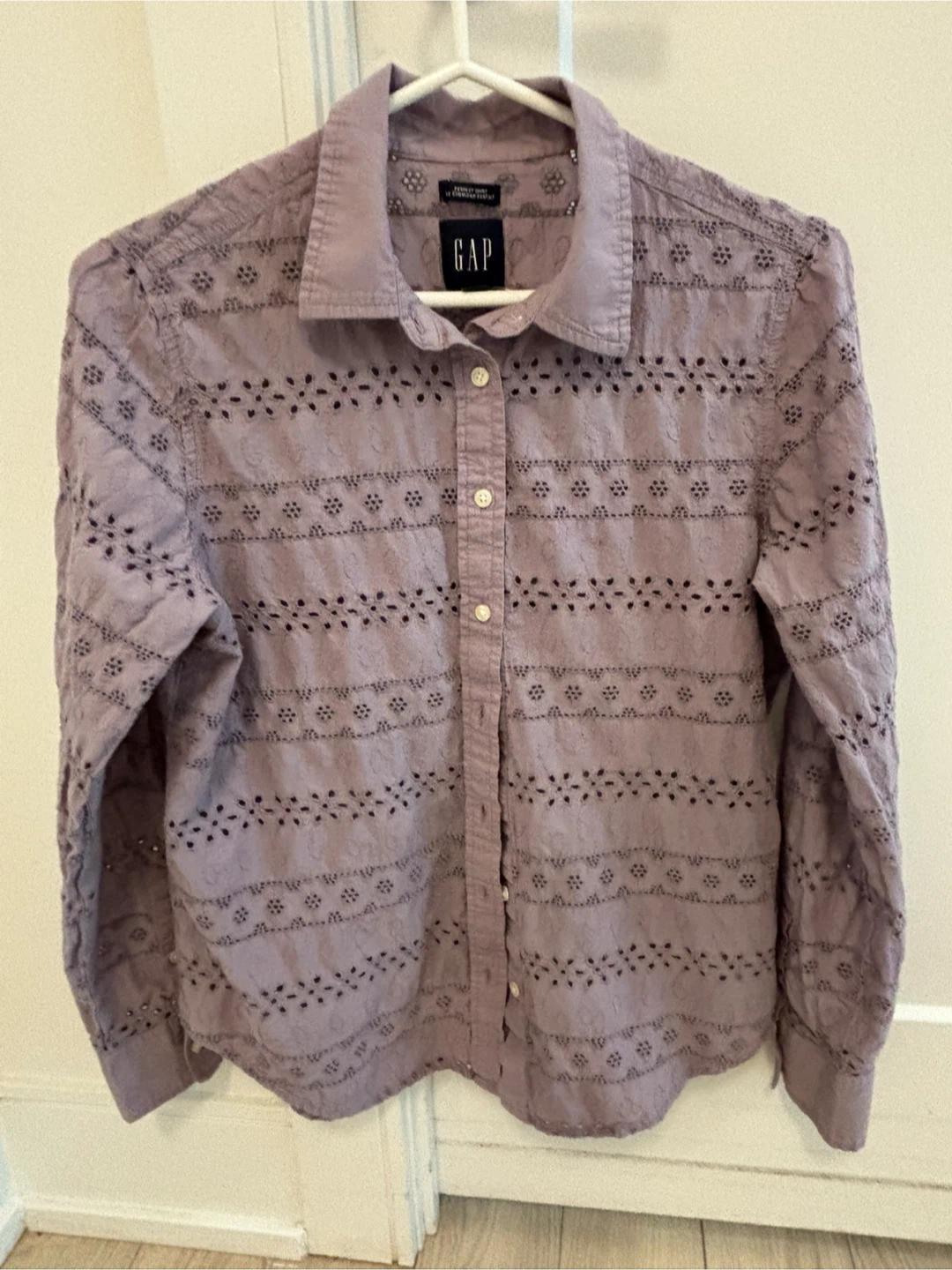 GAP Eyelet Button-Down Shirt - Size M