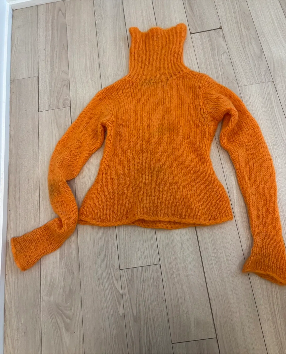 #Cleanout Fresh Baked Goods Orange Knit Sweater - Size S image indicator(2)