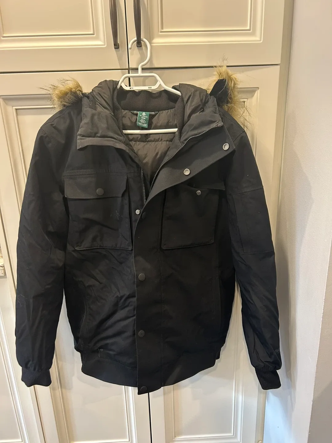 Woods Black Winter Jacket - Size M/M