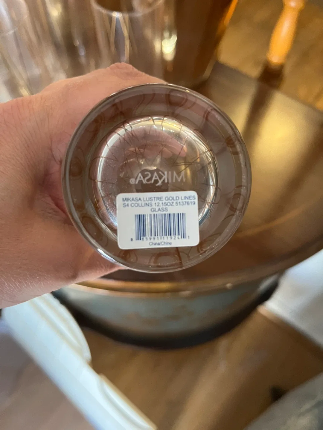 Mikasa “Cheers Party” Tom Collins Glasses Gold Lustre image indicator(2)