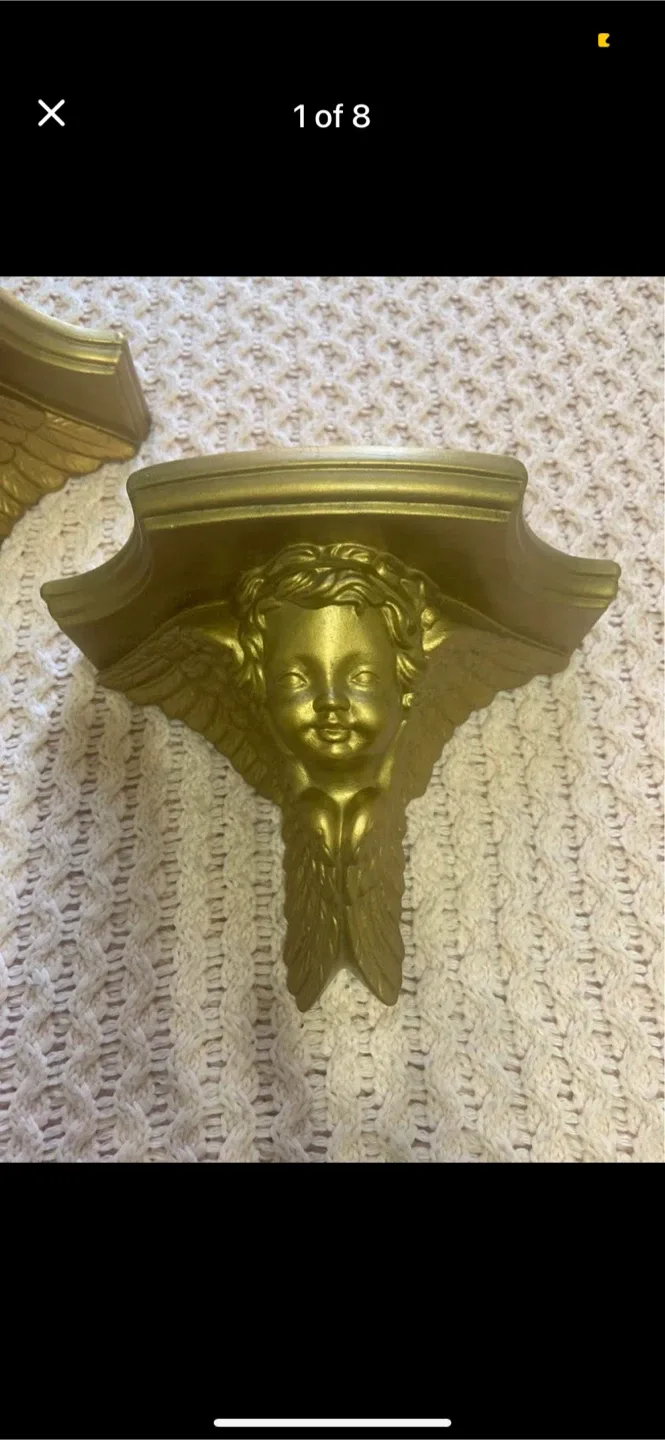 VINTAGE ‘ SCIOTO ‘CHERUB ANGEL WALL ART ! HOLIDAY DECOR