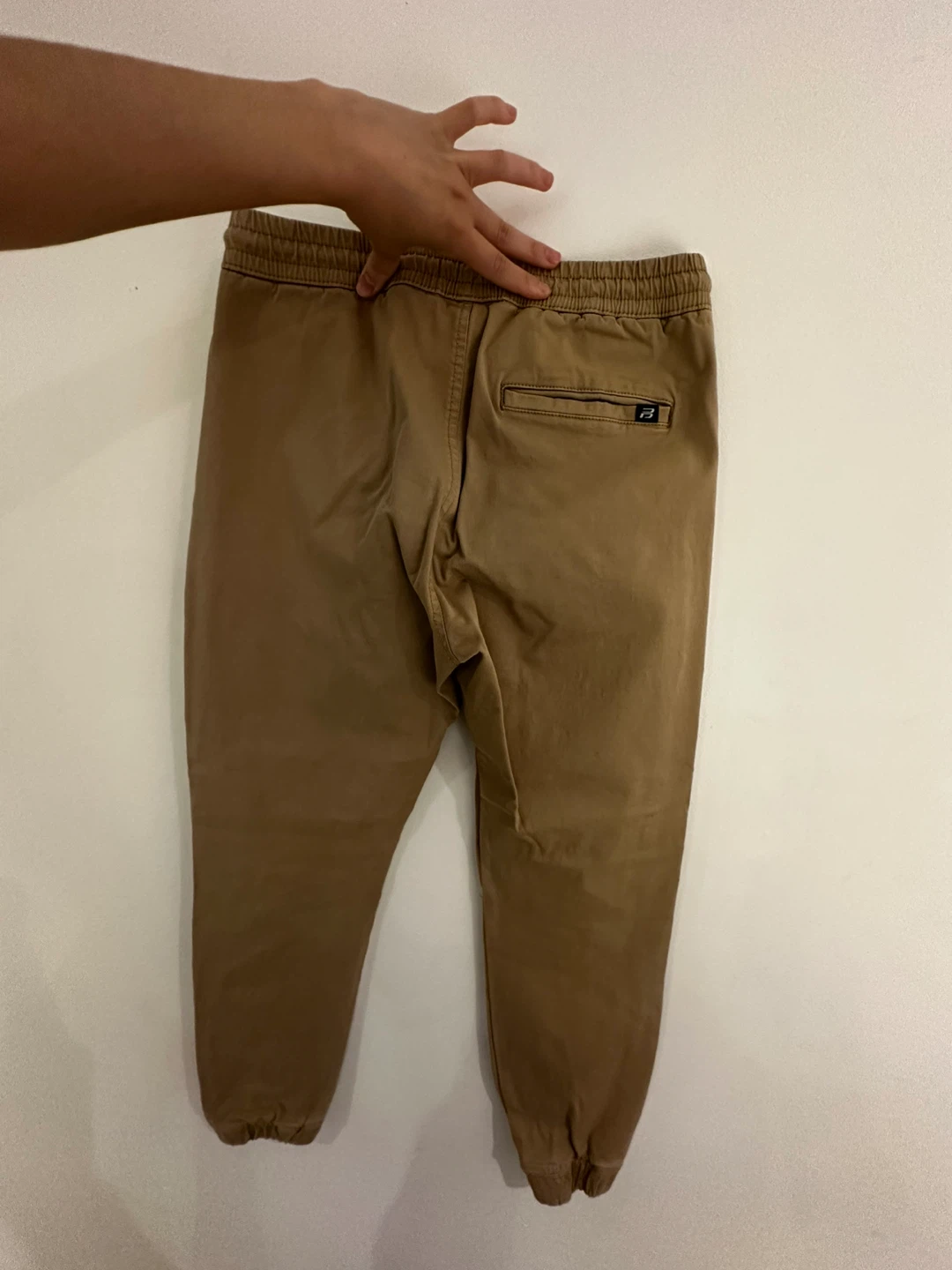 Pull&Bear Jogger Pants, black and beige - photo 3