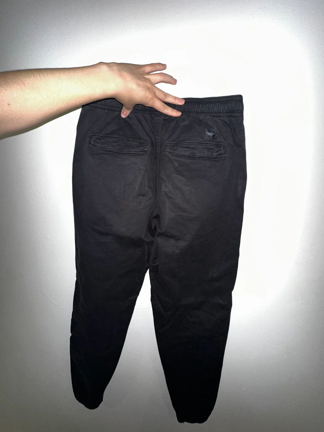Pull&Bear Jogger Pants, black and beige - photo 5