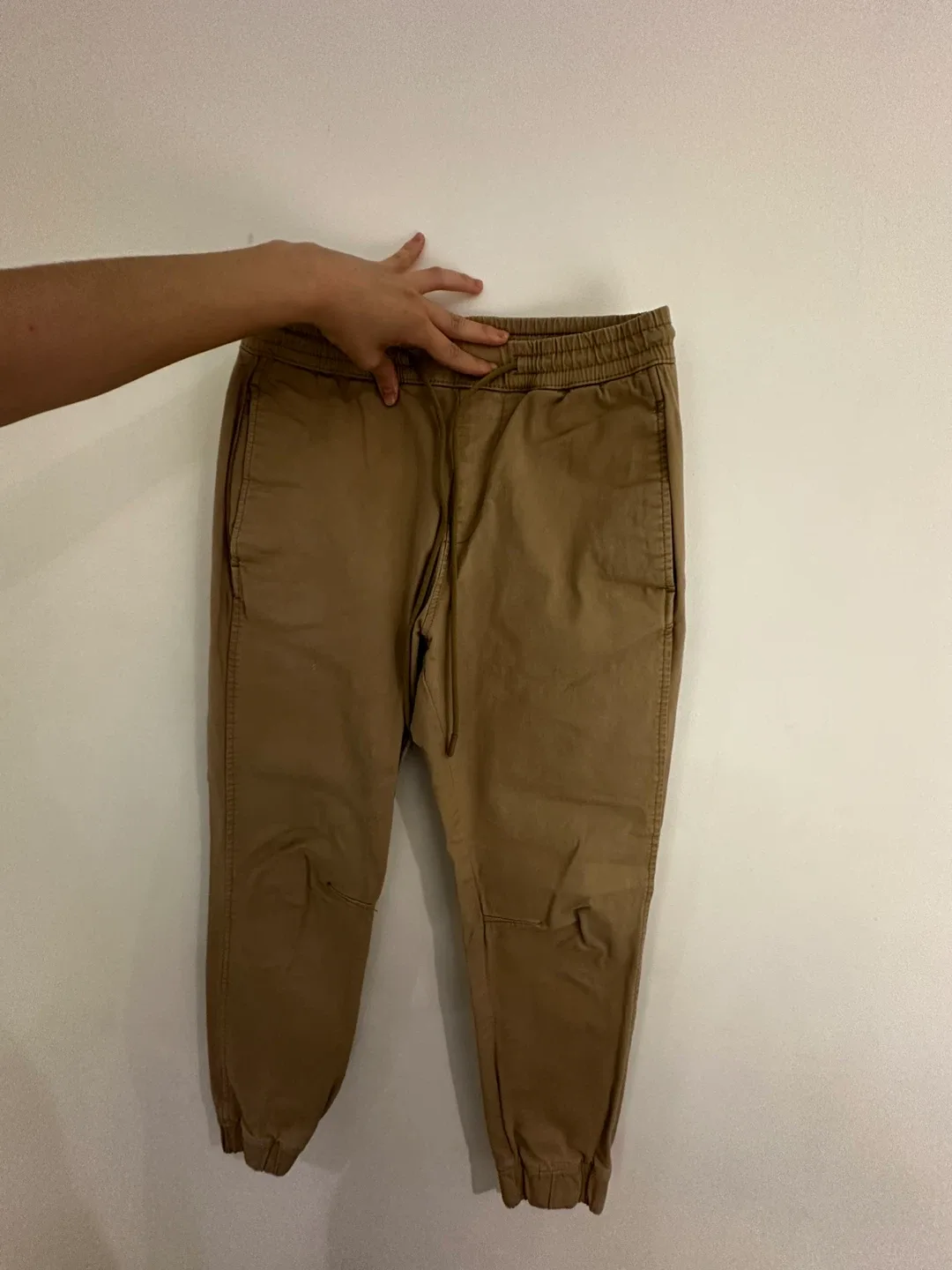 Pull&Bear Jogger Pants, black and beige