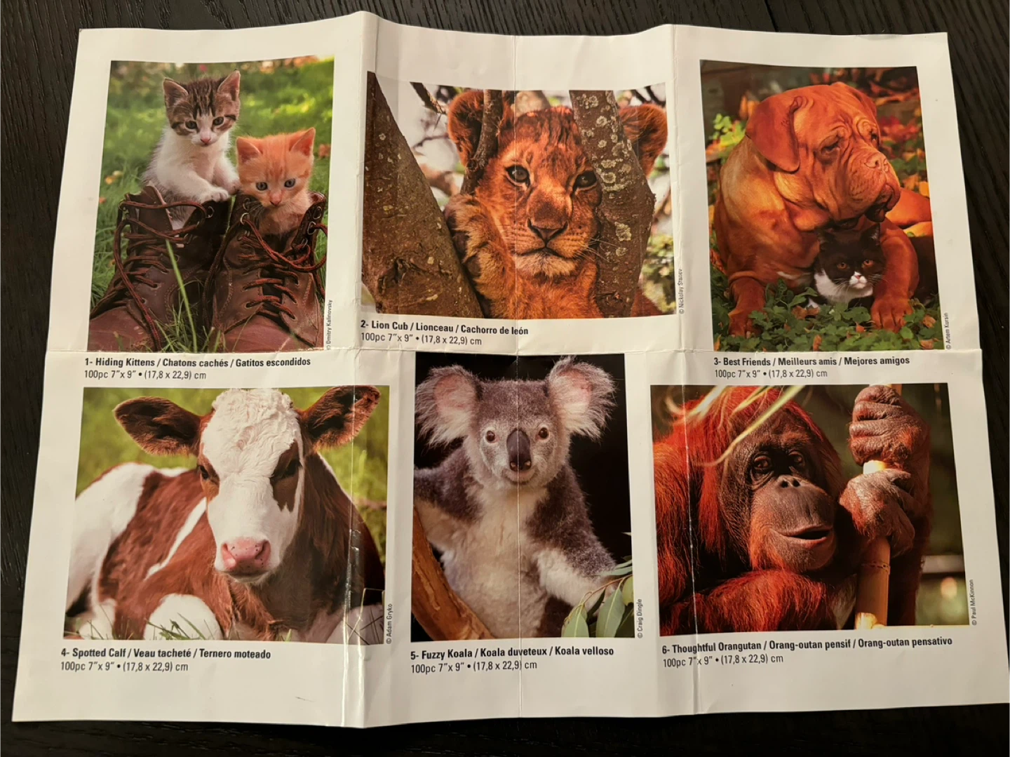 Set of 6 Animal Image Puzzles - photo 3