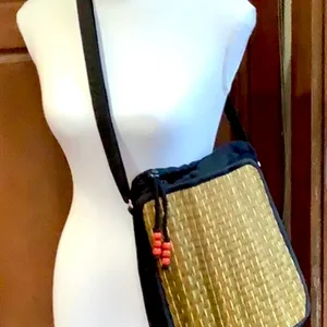 Woven Straw Shoulder Bag