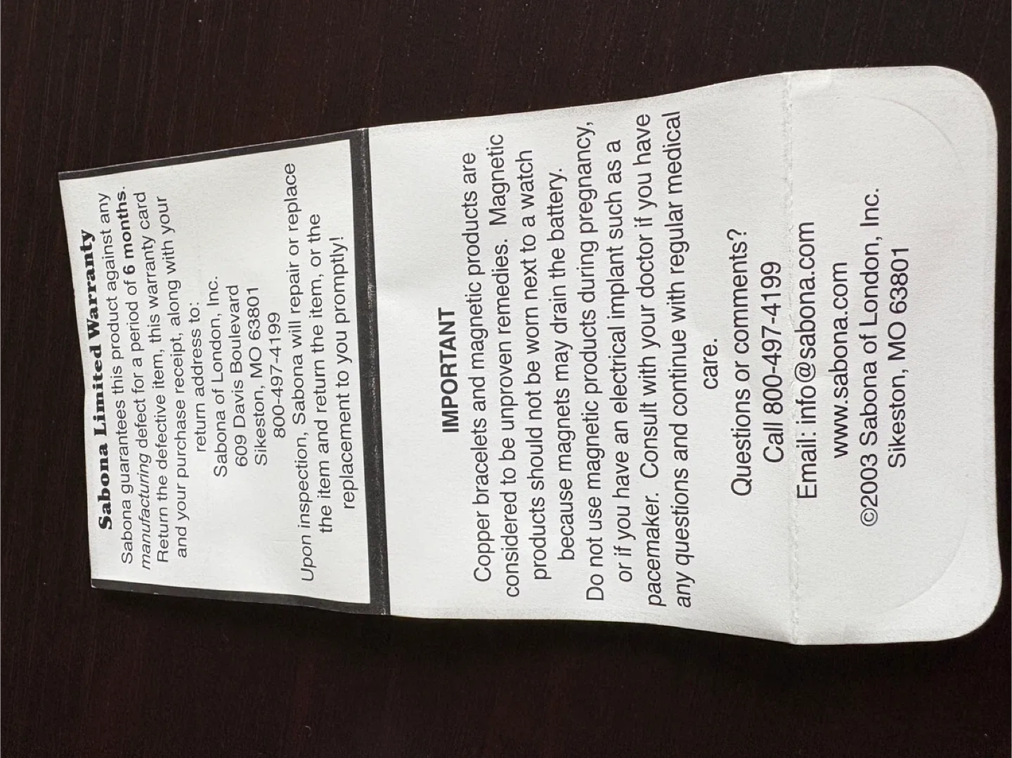 Sabona Magnetic Bracelet image indicator(10)