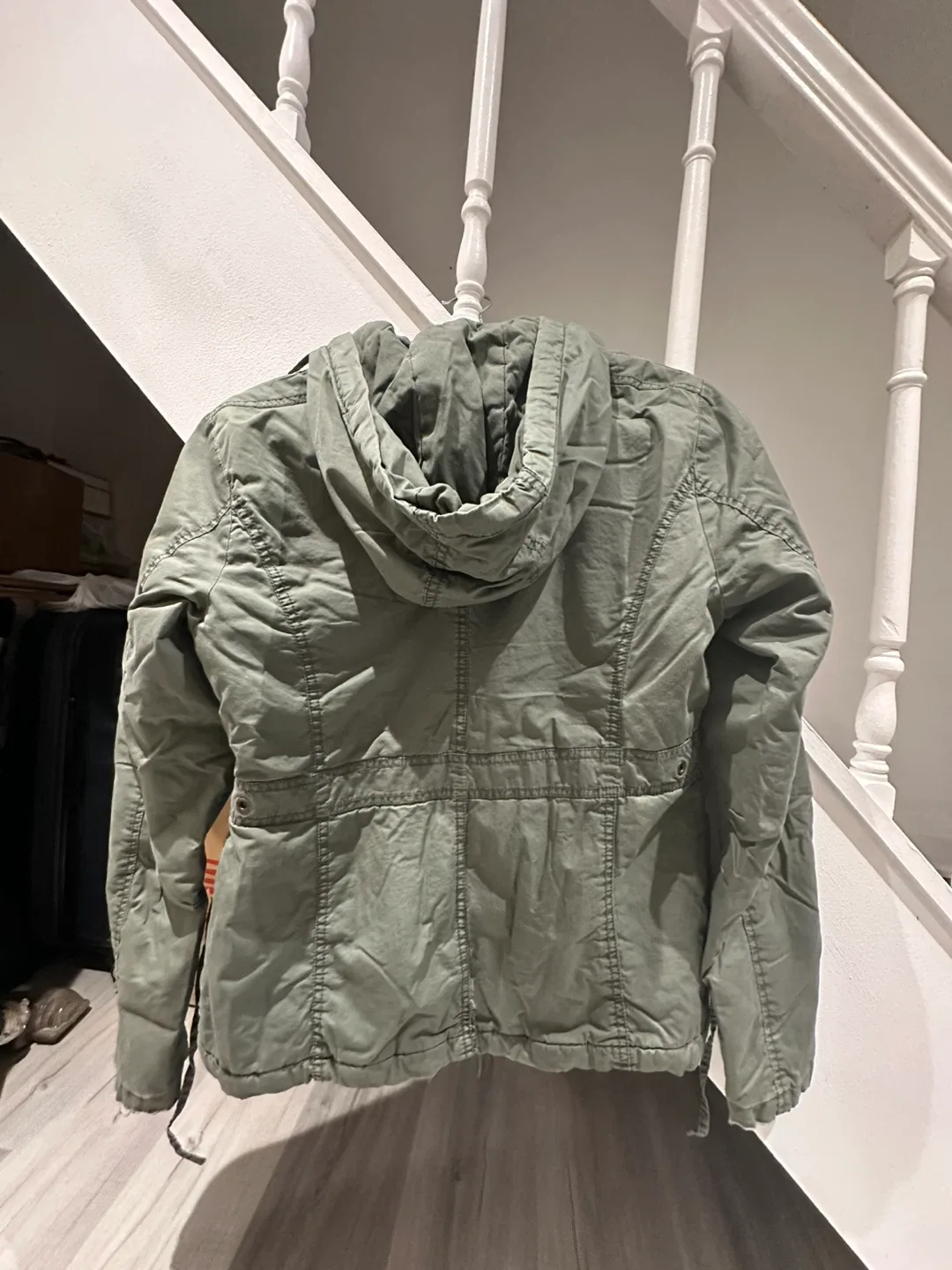 Olive Green Hooded Jacket image indicator(2)