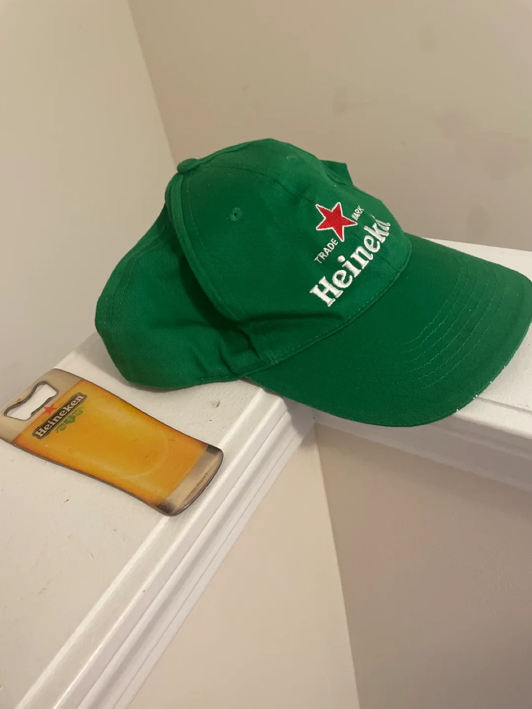 Heineken Green  Cap brand new& Bottle Opener