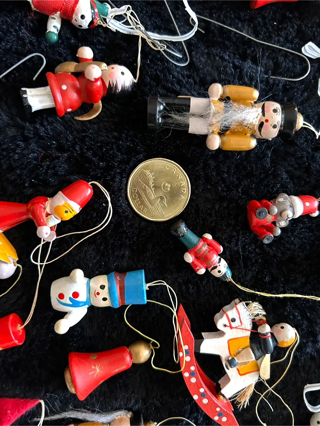 $20 BIG LOT vintage wood toy Xmas Christmas tree ornaments bulb image indicator(6)