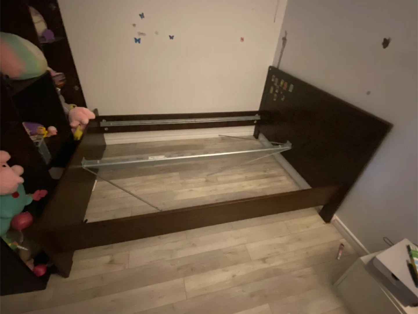 Wood Bed Frame - Dark Brown