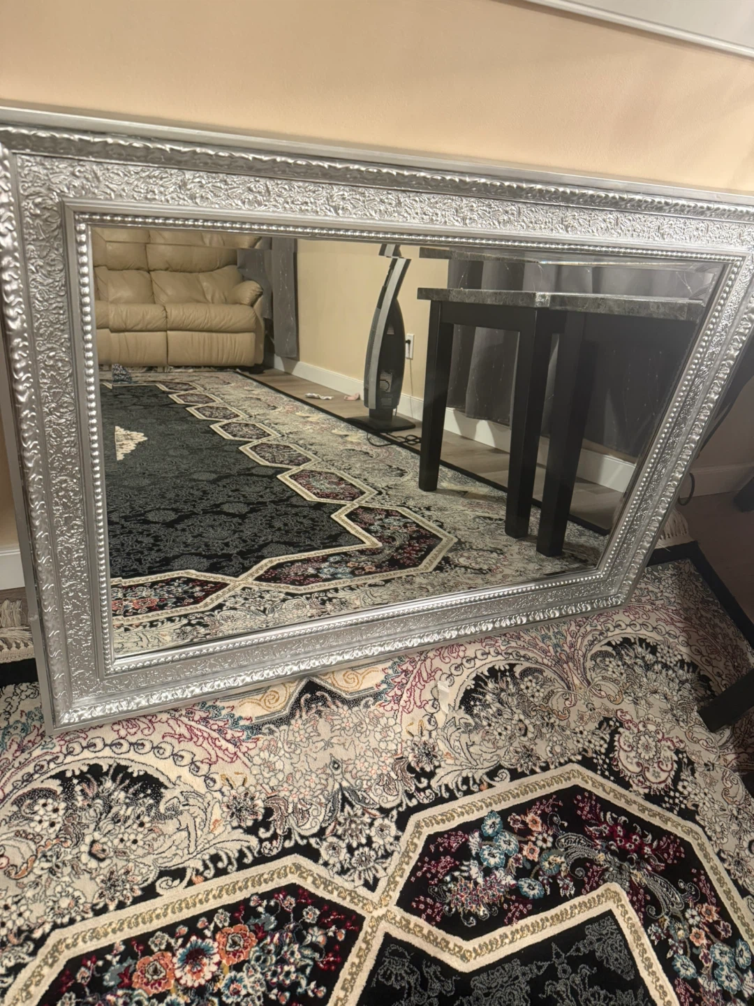Silver Ornate Framed Mirror - photo 3