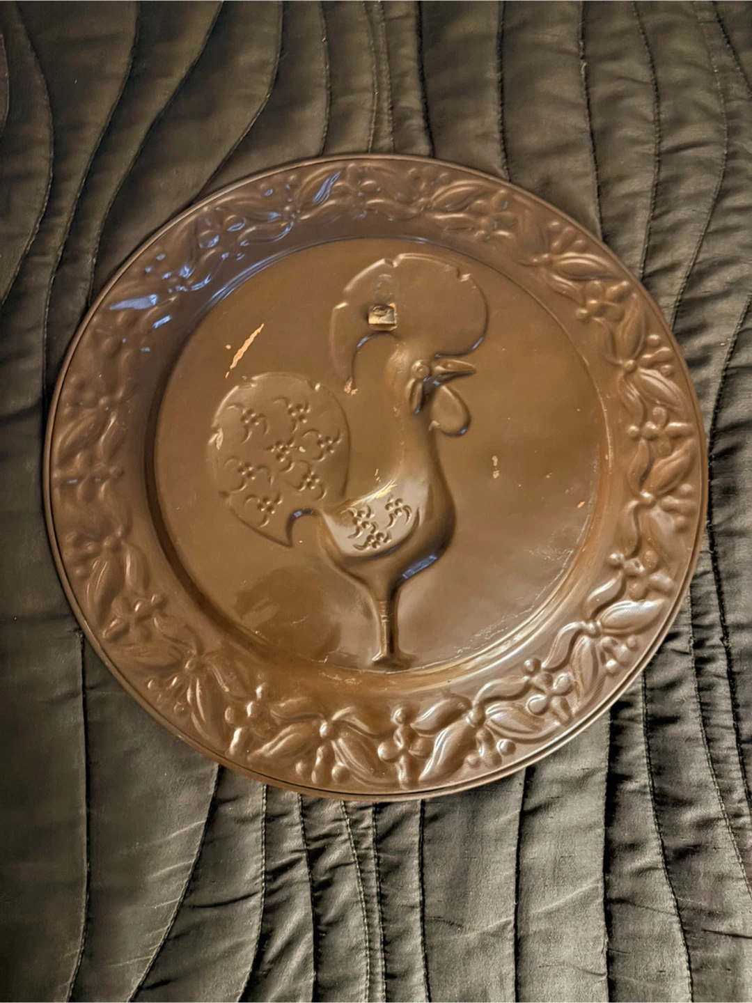 Vintage Copper Rooster Wall Plate - photo 4
