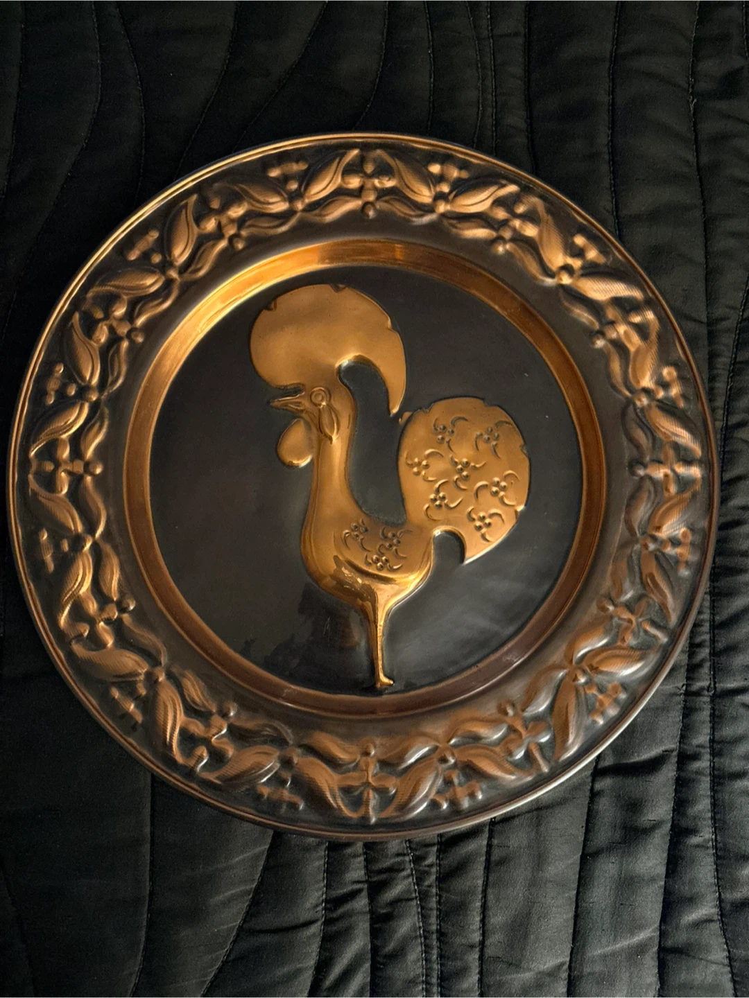 Vintage Copper Rooster Wall Plate - photo 3