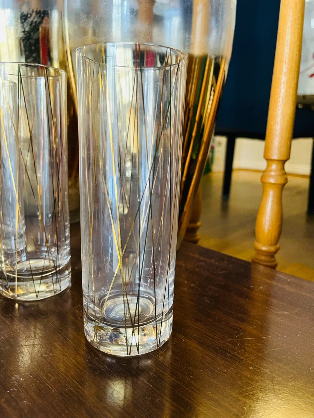 Mikasa “Cheers Party” Tom Collins Glasses Gold Lustre