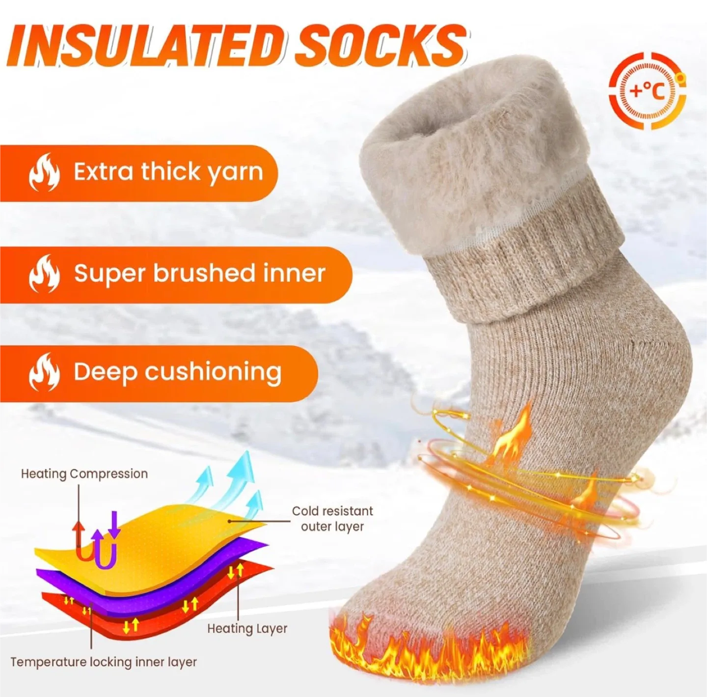 Extra Thermal Winter Socks (3 Pairs) image indicator(4)