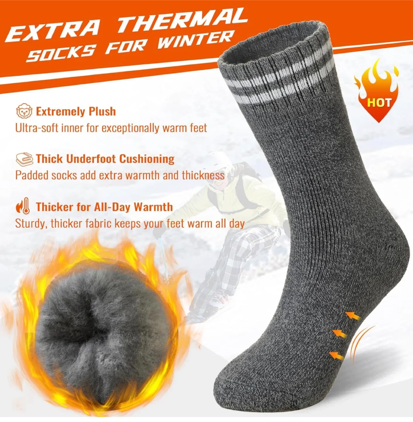 Extra Thermal Winter Socks (3 Pairs) image indicator(5)
