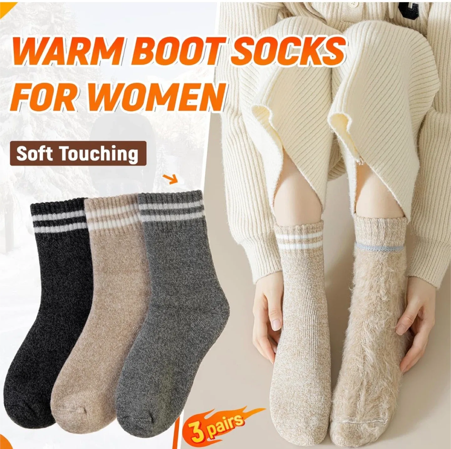 Extra Thermal Winter Socks (3 Pairs) image indicator(2)