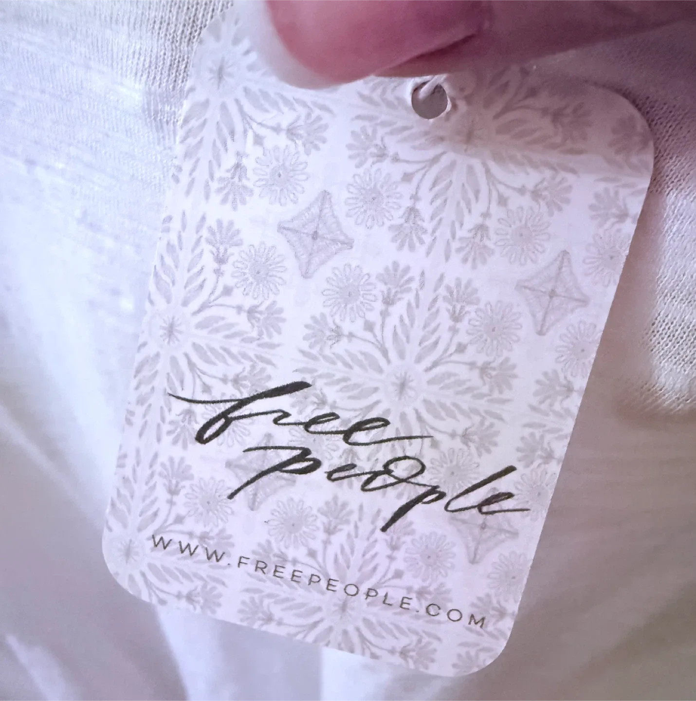 #cleanout Free People Optic White Long Sleeve Top - Size XL image indicator(6)